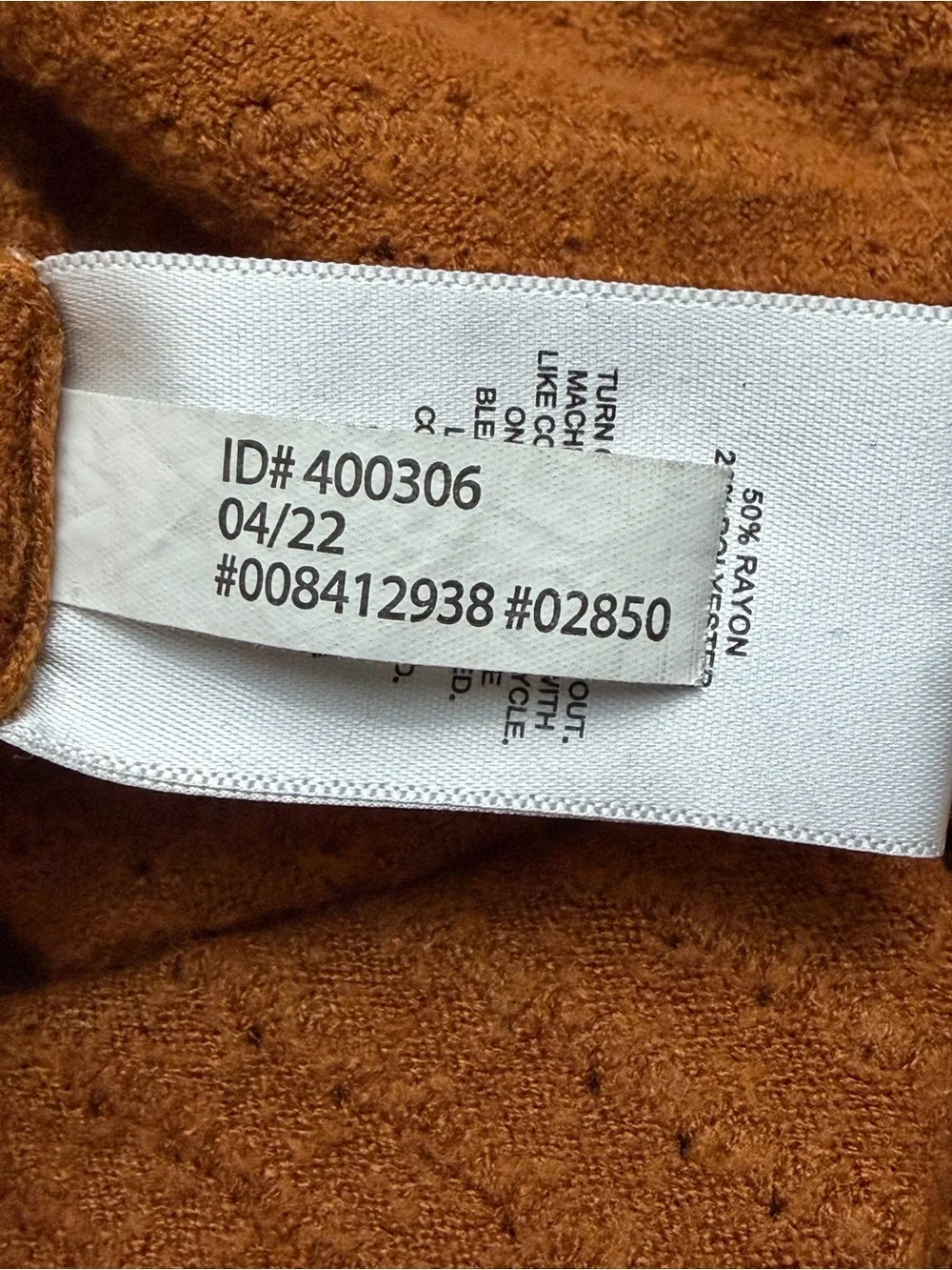 Express Women's Burnt Orange Button-Front Ribbed Cardigan